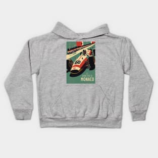 1965 Monaco Grand Prix Racing Travel Poster Kids Hoodie